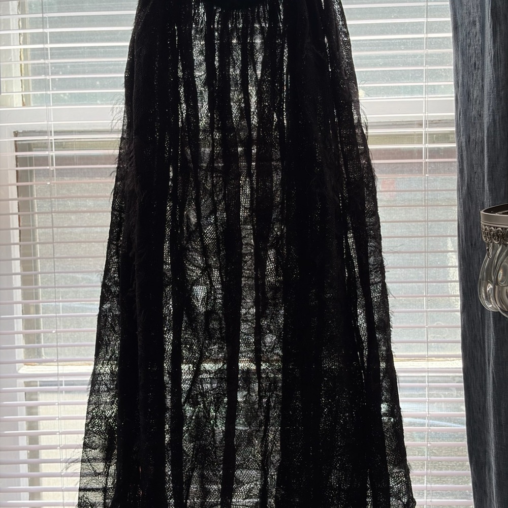 Christian Dior, black lace maxi skirt